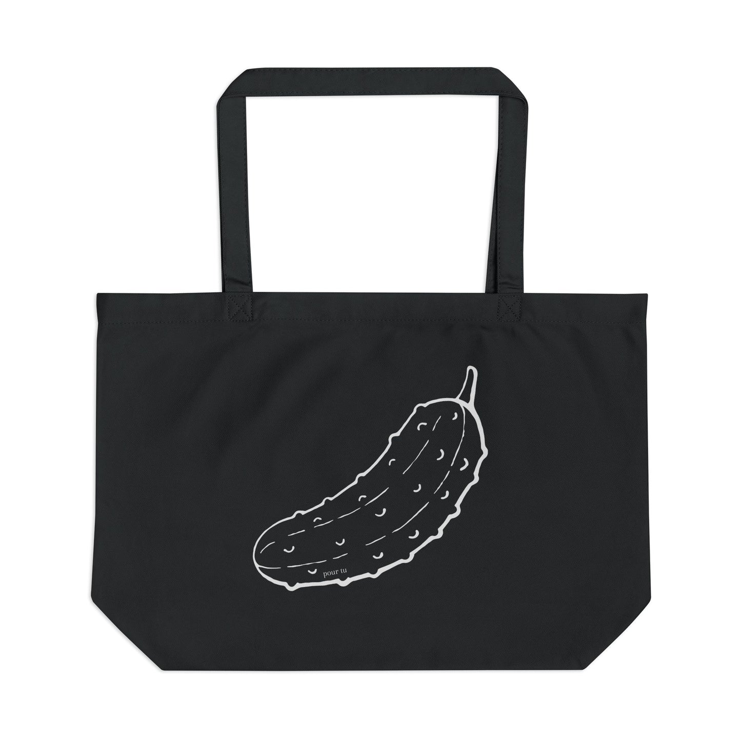"Pickle" Large Eco Tote Black