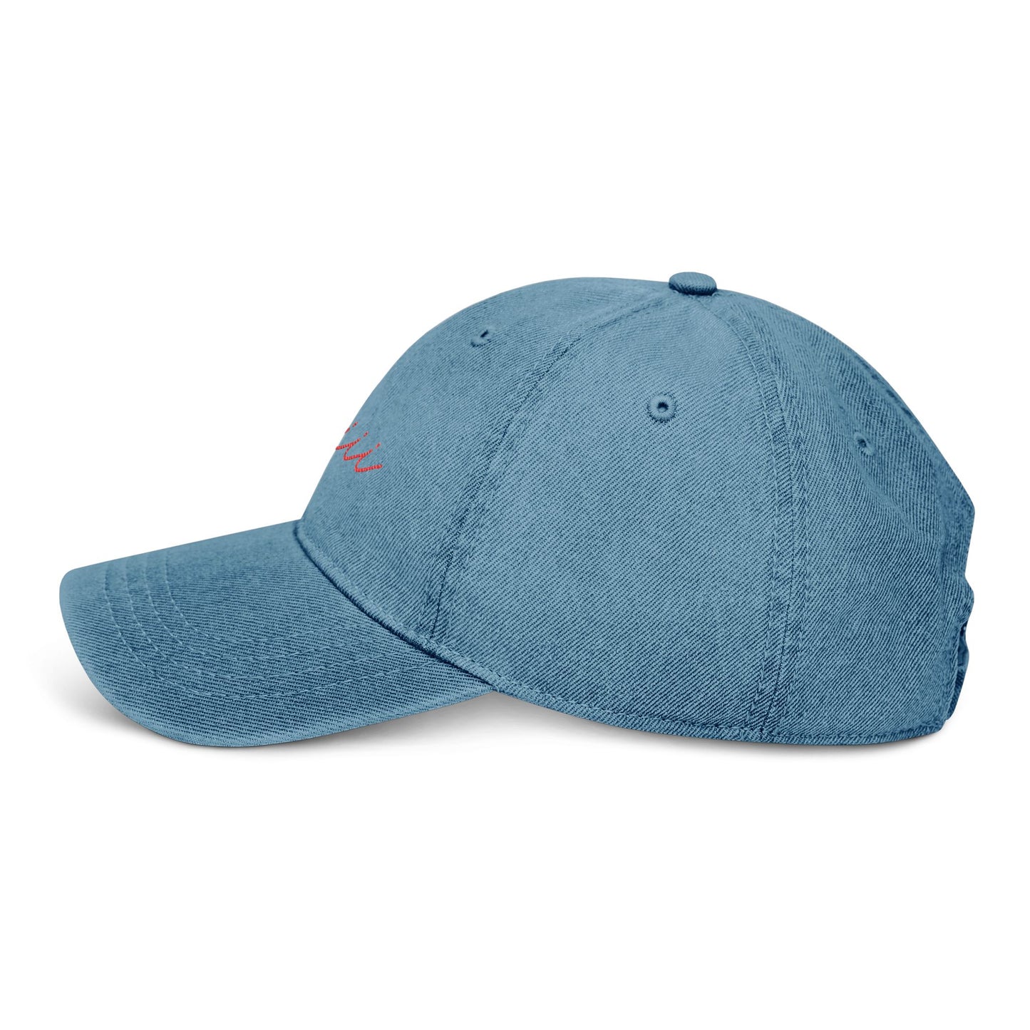 "Hiiii" Embroidered Denim Hat in 3 Color Options - Casual Everyday Accessory