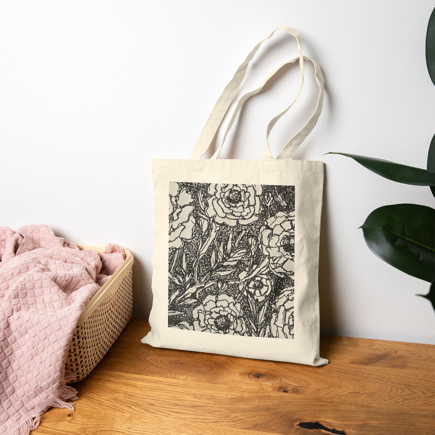 Floral Tote Bag - Stylish Canvas Bag for Everyday Use The Jasmine Collection