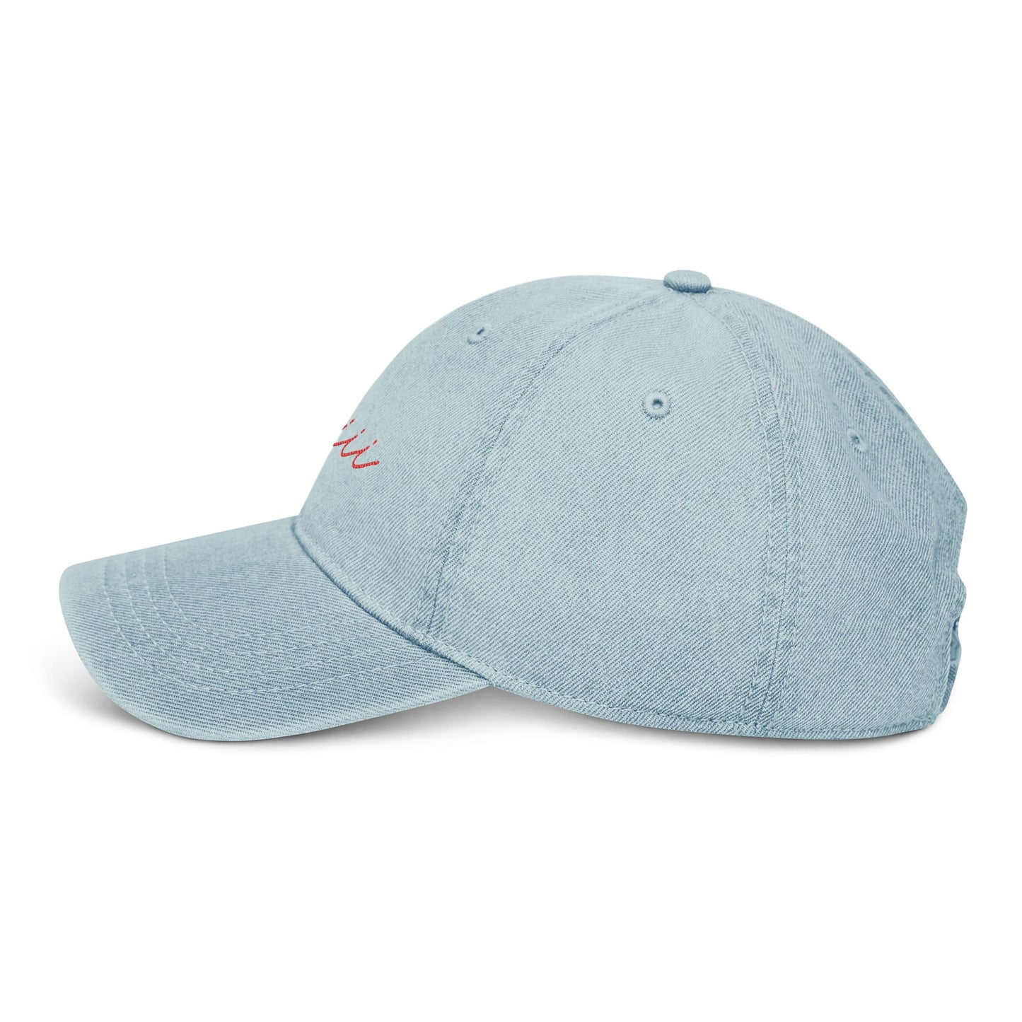"Hiiii" Embroidered Denim Hat in 3 Color Options - Casual Everyday Accessory