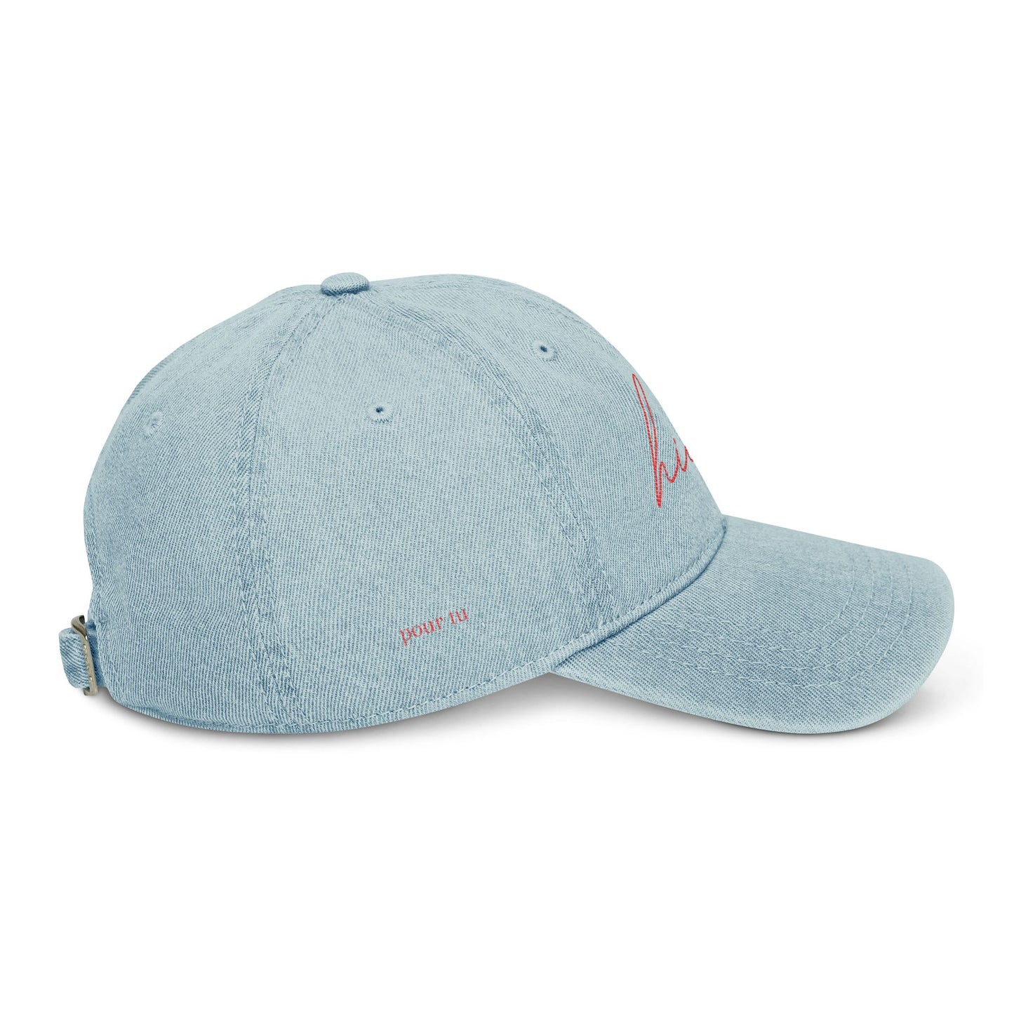 "Hiiii" Embroidered Denim Hat in 3 Color Options - Casual Everyday Accessory