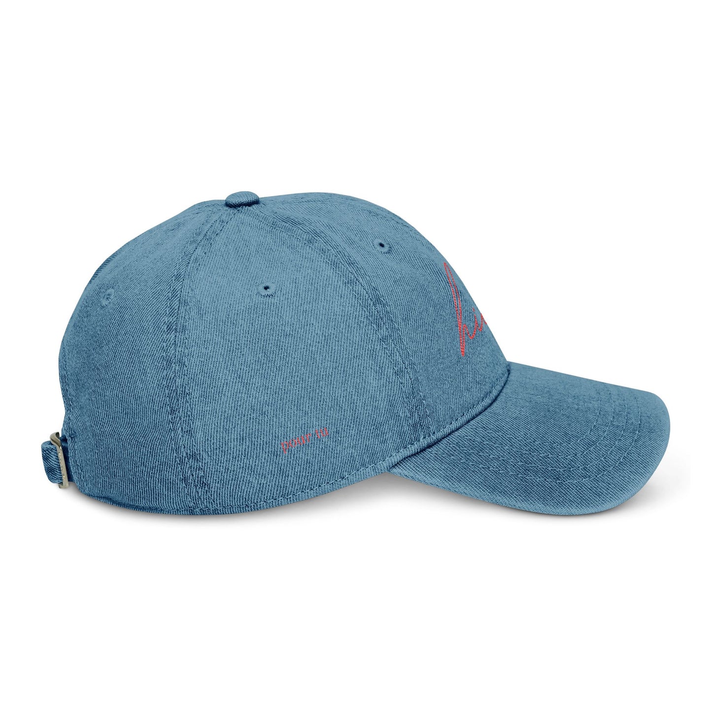 "Hiiii" Embroidered Denim Hat in 3 Color Options - Casual Everyday Accessory