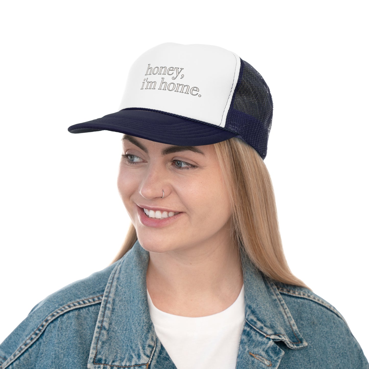 'honey, i'm home.' Trucker Cap | 7 Color Options | Perfect for Casual Outings, Summer Days, Gifts, Outdoor Events, Trendy Accessories
