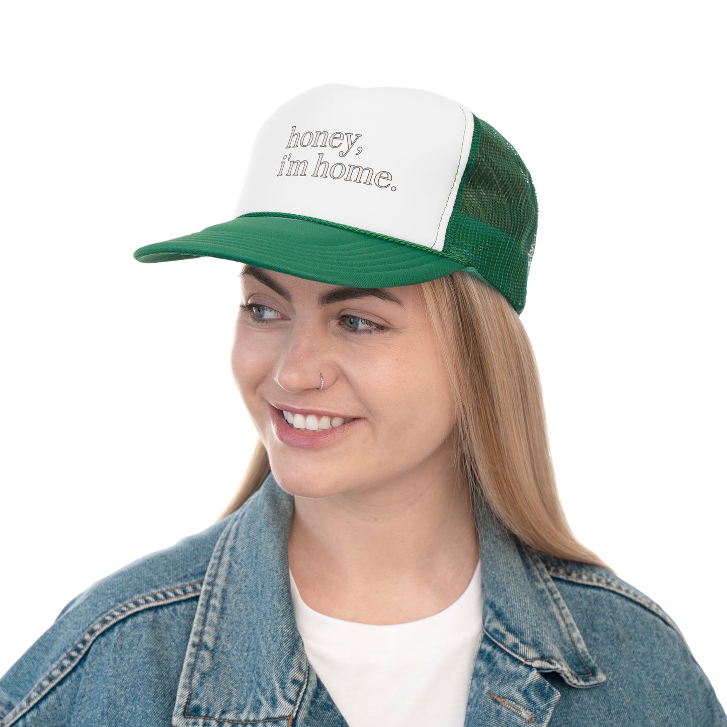 'honey, i'm home.' Trucker Cap | 7 Color Options | Perfect for Casual Outings, Summer Days, Gifts, Outdoor Events, Trendy Accessories