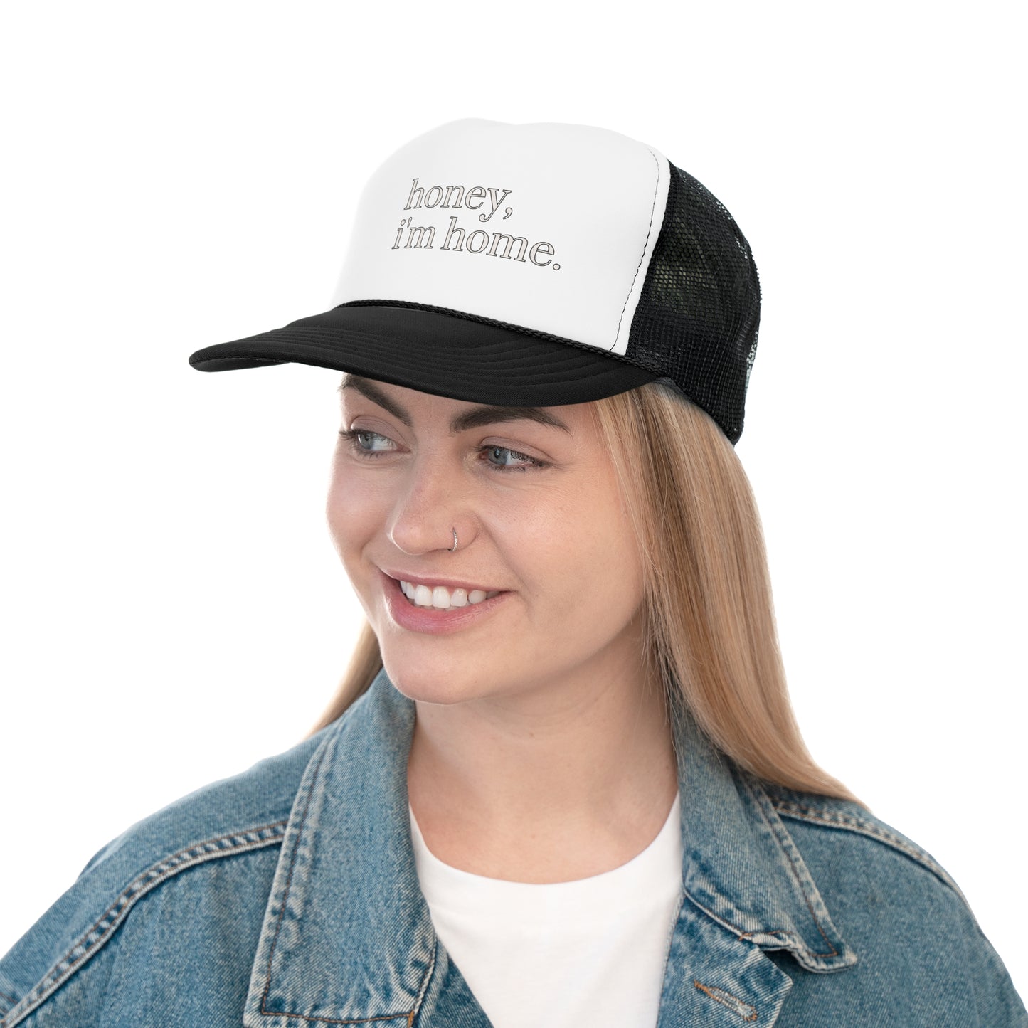 'honey, i'm home.' Trucker Cap | 7 Color Options | Perfect for Casual Outings, Summer Days, Gifts, Outdoor Events, Trendy Accessories