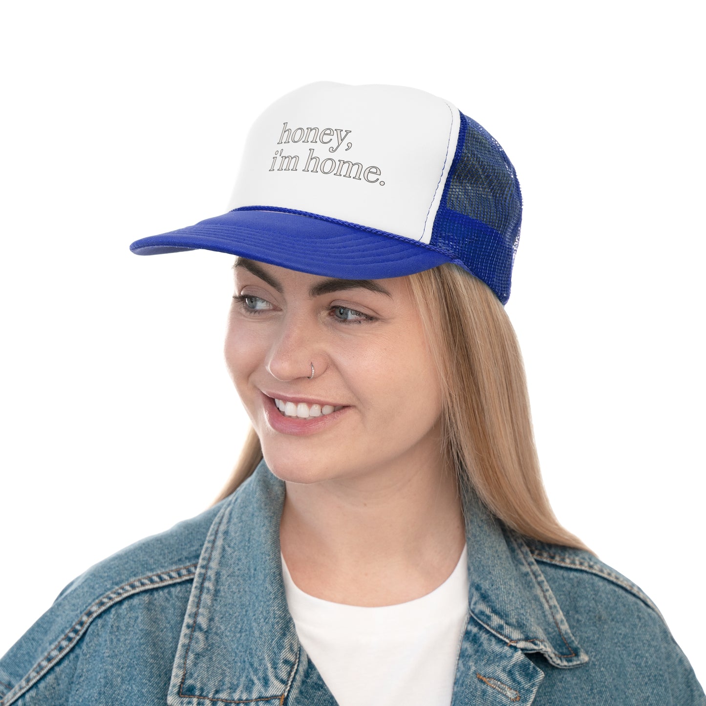 'honey, i'm home.' Trucker Cap | 7 Color Options | Perfect for Casual Outings, Summer Days, Gifts, Outdoor Events, Trendy Accessories