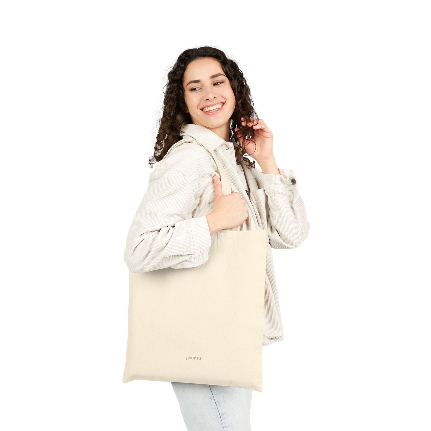 "Book Skyline" Neutral Cotton Canvas Tote Bag "The Book Edit"