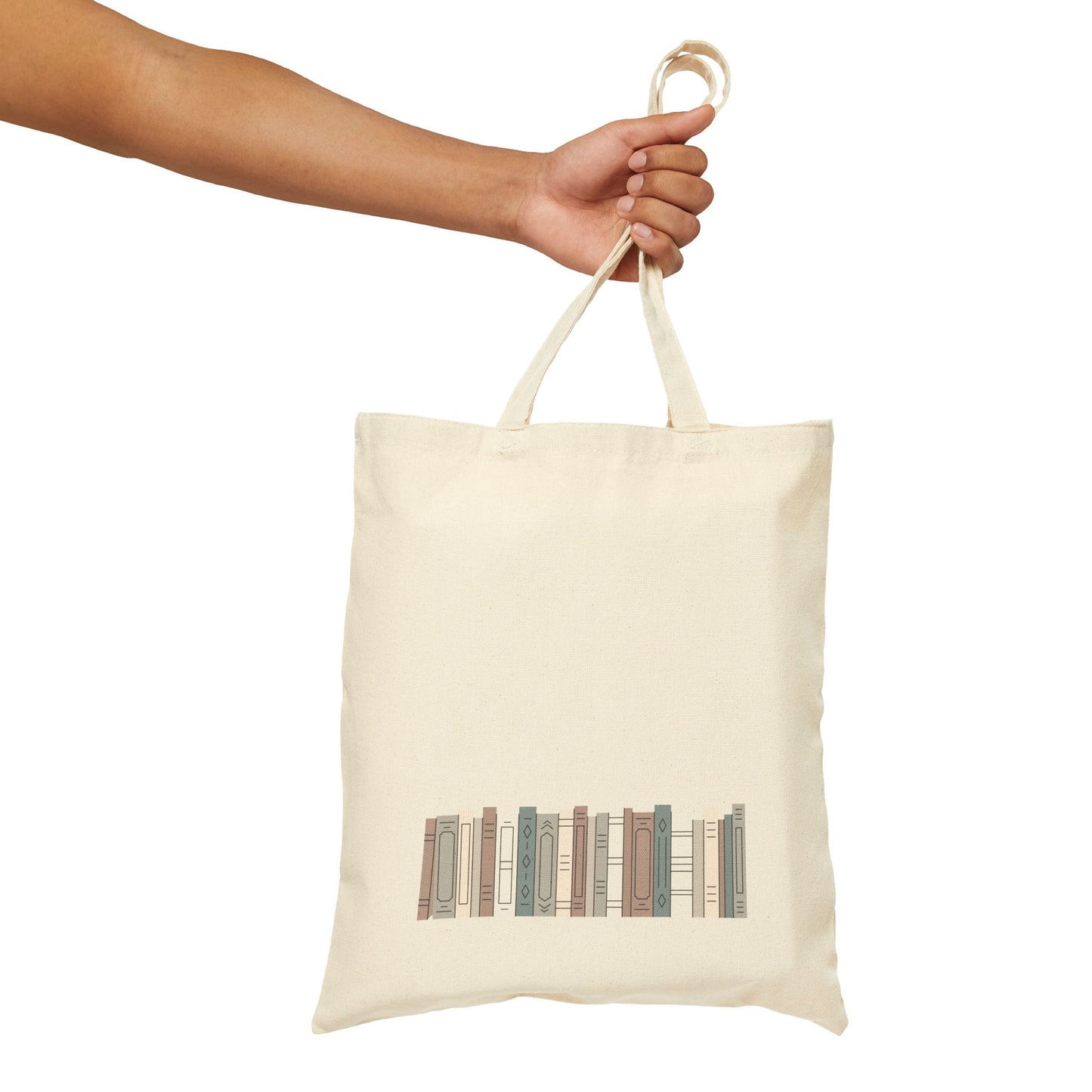 "Book Skyline" Neutral Cotton Canvas Tote Bag "The Book Edit"