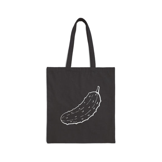 "Pickle" Black Cotton Canvas Bag
