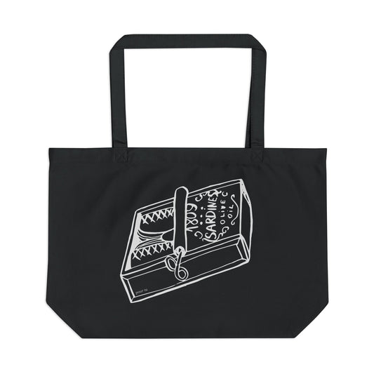 "Sardine" Large Eco Tote Black
