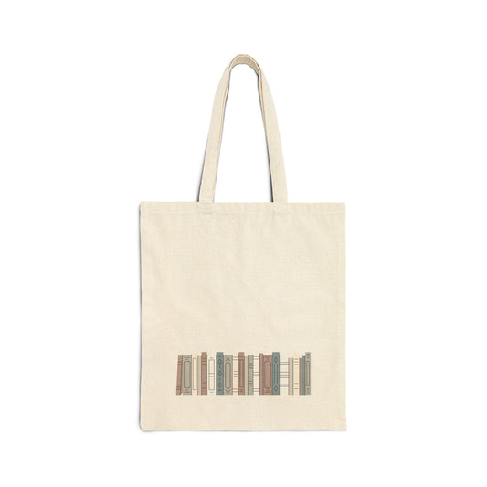 "Book Skyline" Neutral Cotton Canvas Tote Bag "The Book Edit"