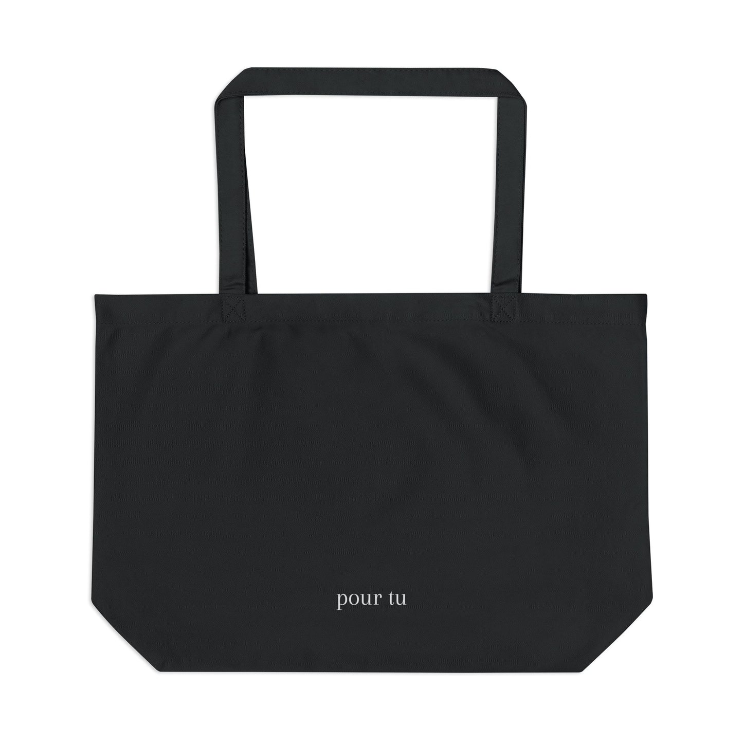 "Sardines" 2 Color Options Large Eco Tote in Black & Natural